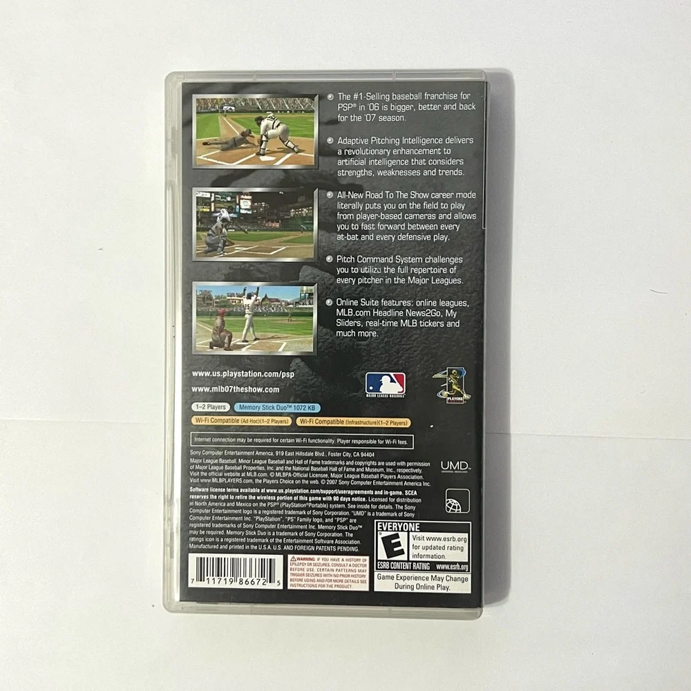 MLB 07: The Show (Sony PSP, 2007) Complete & Tested. UMD Shell Replaced